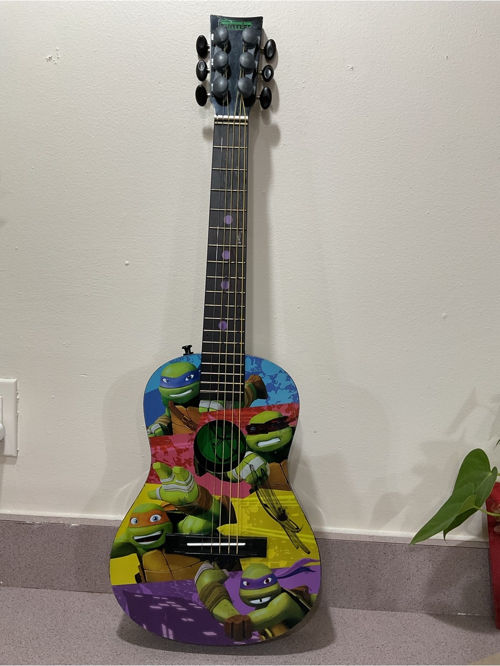 Children's Cartoon-Themed Acoustic Guitar - Multi-Color